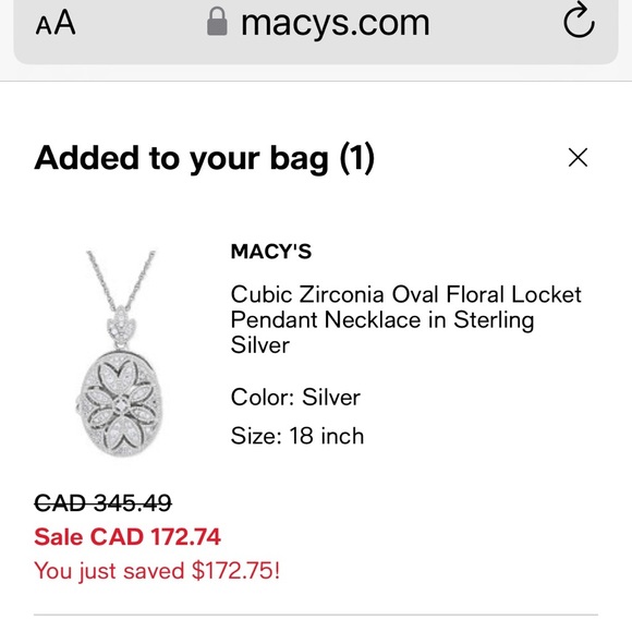 OVAL FLOWER LOCKET AND CHAIN - Picture 5 of 5